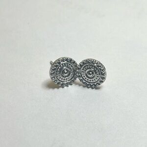 Intricate Silver Spiral Earrings